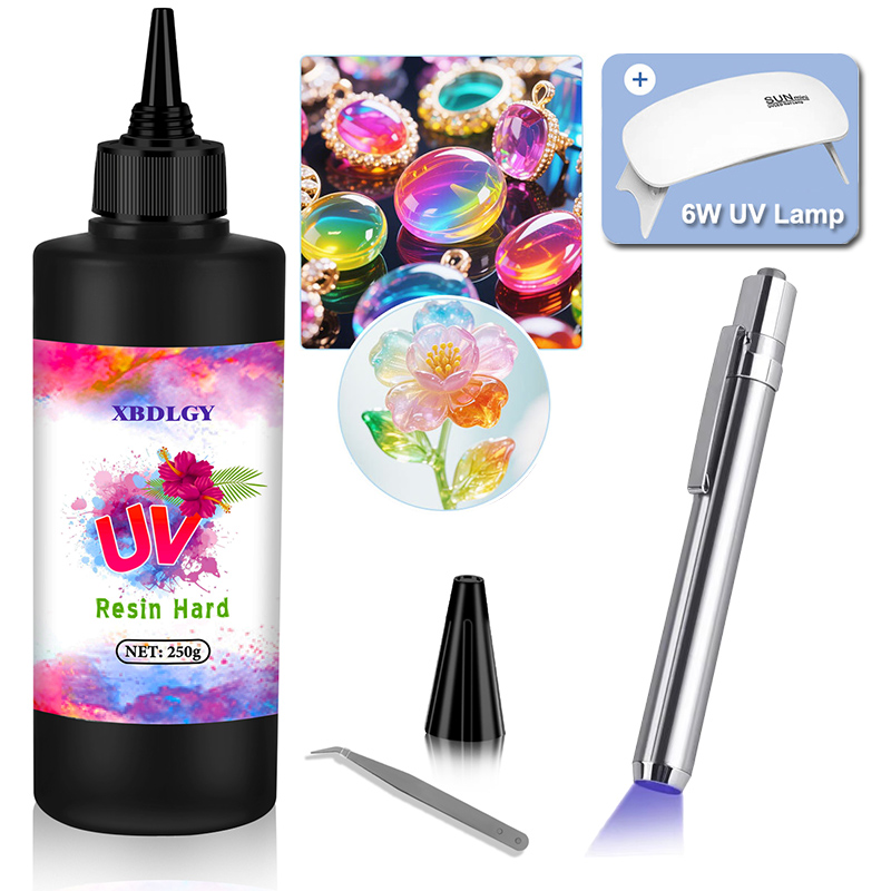 Resin Art Letters - 200g/250g/500g UV Reçine Sert Yapıştırıcı, DIY