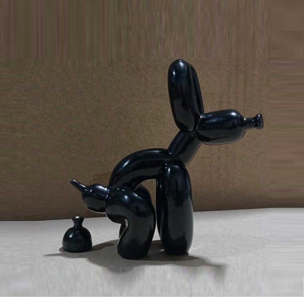 Resin Art With Wood - Modern Sanat Squat Balon Köpek Hayvan