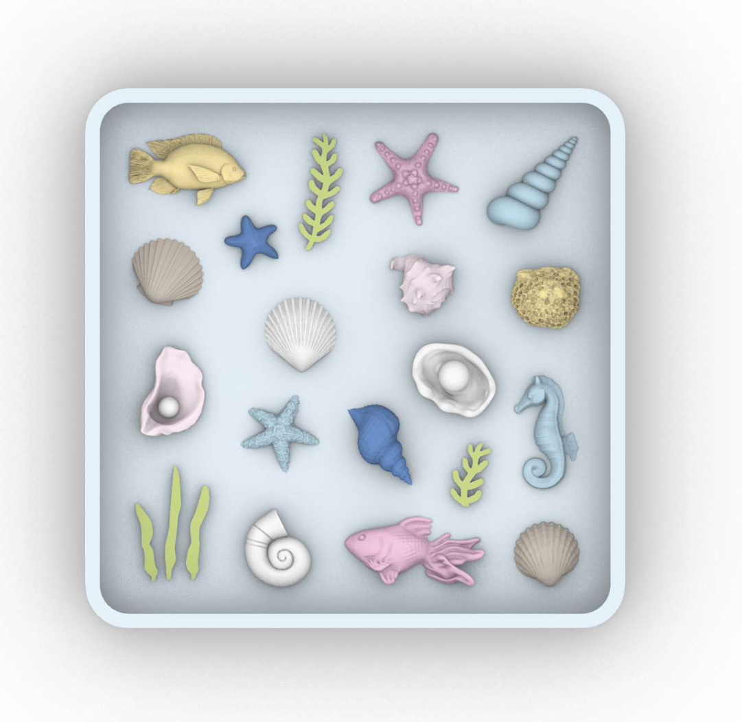 Resin Art Tools - 3D Okyanus Aksesuarları Reçine Döküm Kalıbı