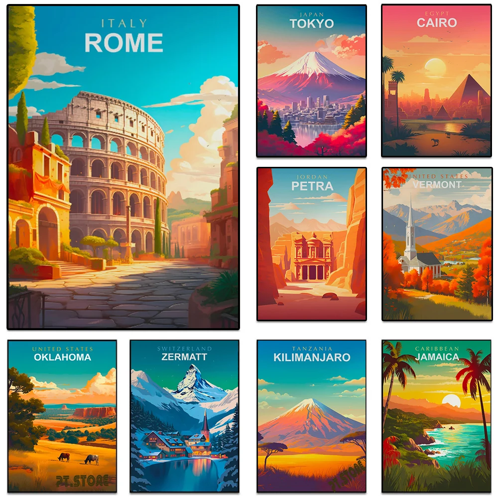 Resin Art World - Dünya Seyahat Şehirleri Posterleri Baskılar Roma