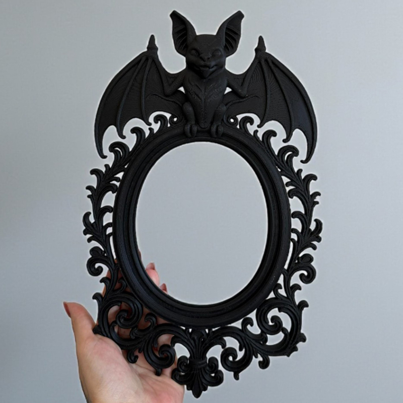 Resin Art Photo Frame - Dekorasyonlar Cadılar Bayramı Karga Yarasa Vintage
