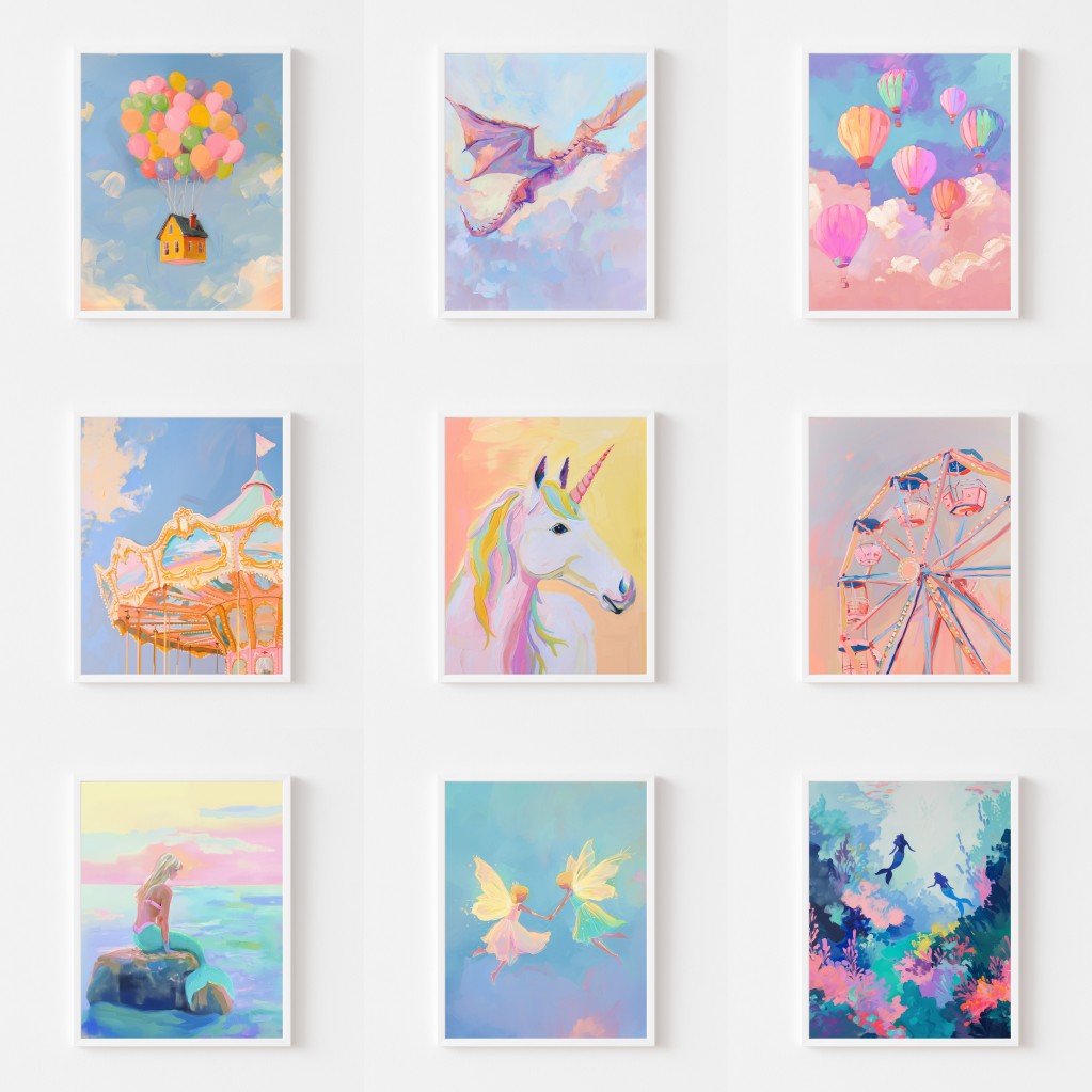 Resin Art World - Sihirli Pastel Duvar Sanatı Posteri Masal