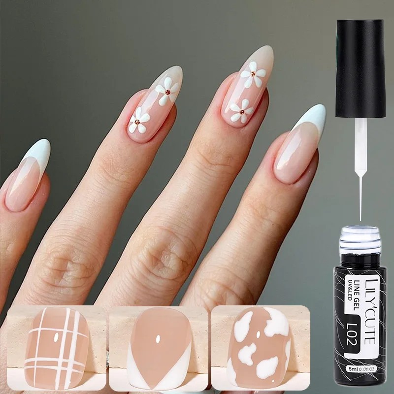 Resin Art Varnish - LILYCUTE 5 ml Beyaz Siyah Astar