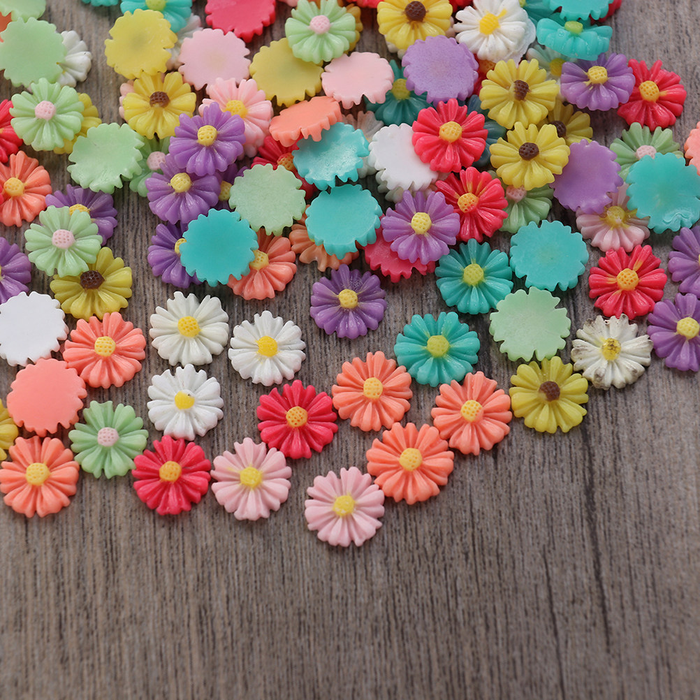 Resin Art Flowers - 200 Adet 13Mm Reçine Papatya Çiçek