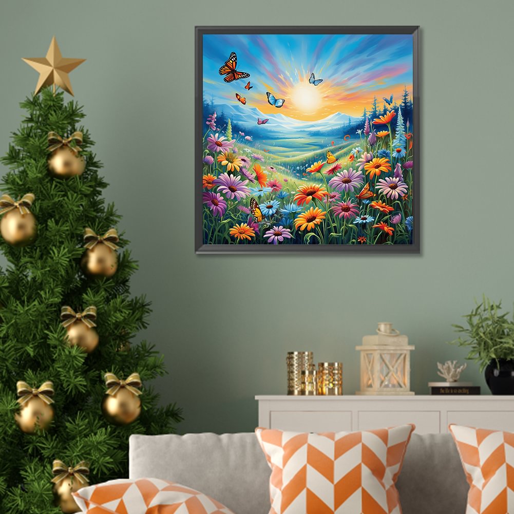 Resin Art Kit - Elmas Boyama Ailesi Sevimli Geyik Çiçek