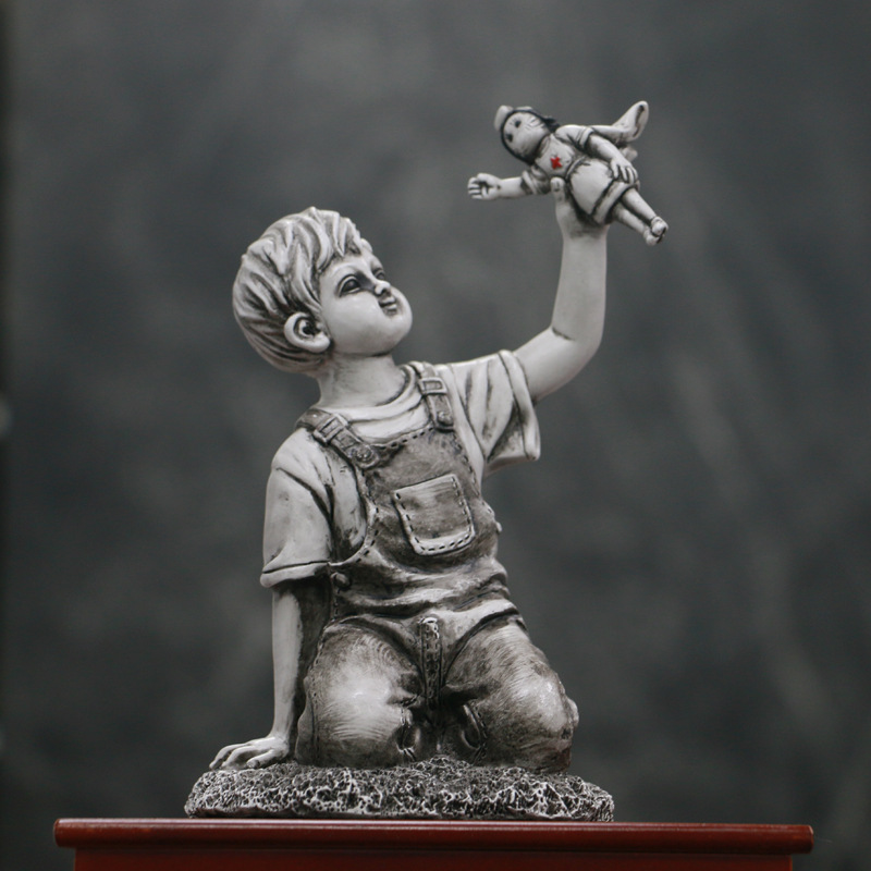 Resin Art Gift For Anniversary - Banksy Heykelciği Sanat Eseri Hasta Hemşiresi