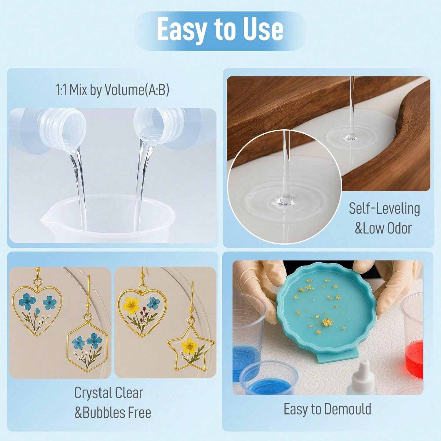 Kristal Berraklığında Epoksi R - Resin Art Kit With Molds incelemesi ve fiyatı