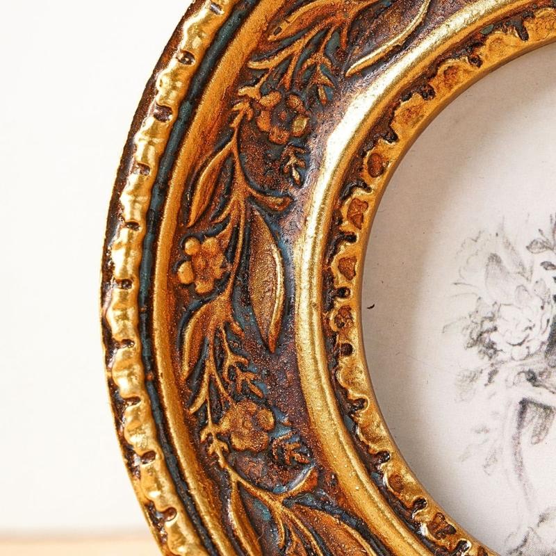 Antik Bronz Altın Yuvarlak Fot - Resin Art Photo Frame incelemesi ve fiyatı