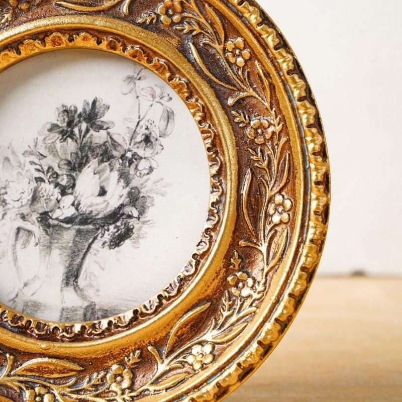 Antik Bronz Altın Yuvarlak Fot - Resin Art Photo Frame incelemesi ve fiyatı