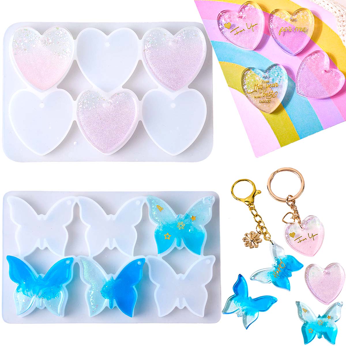 Altı delikli delikli küpe sili - Resin Art Kit With Molds incelemesi ve fiyatı