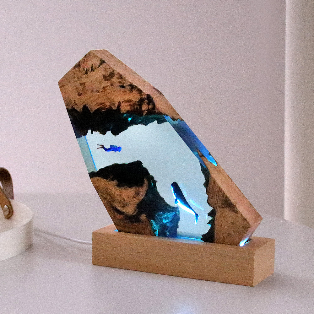 Yeni Sualtı Mağarası Balina Da - Resin Art Gift For Anniversary incelemesi ve fiyatı