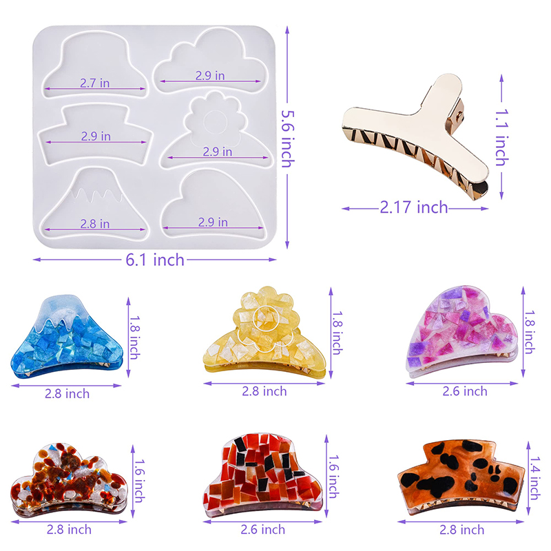 Saç pençe klipsleri silikon re - Resin Art Letters incelemesi ve fiyatı