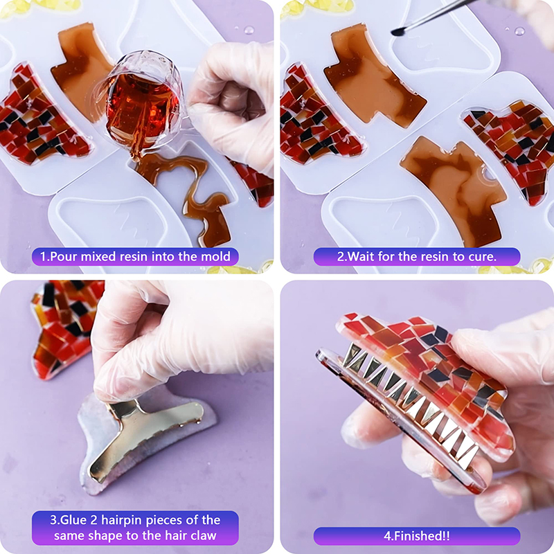 Saç pençe klipsleri silikon re - Resin Art Letters incelemesi ve fiyatı