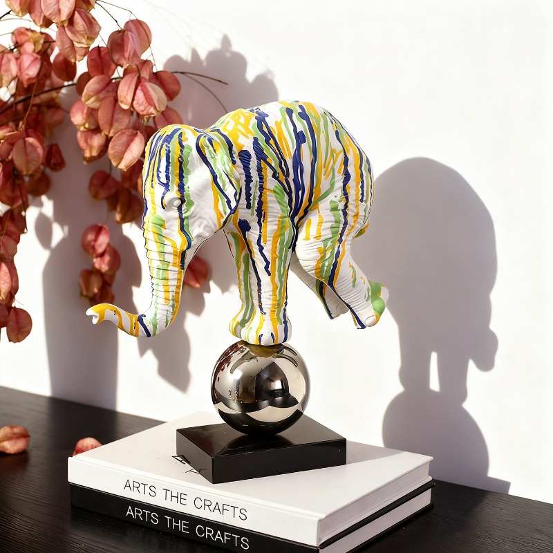 Renkli Graffiti Fil Heykeli Re - Resin Art Gift For Anniversary incelemesi ve fiyatı