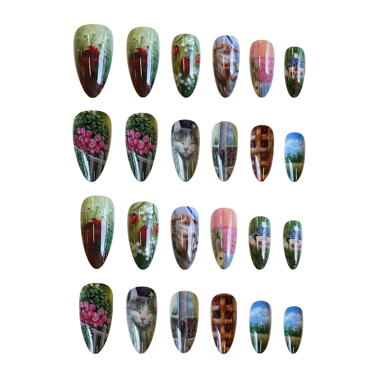 24 Adet Pastoral Tarz Badem Şe - Resin Art Flowers incelemesi ve fiyatı